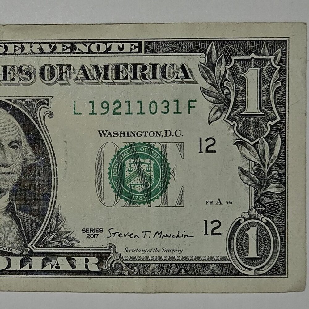 One Dollar Bill "BIRTHDAY NOTE" 1921-10-31 Series 2017 -‎ Great Gift Idea (B260)